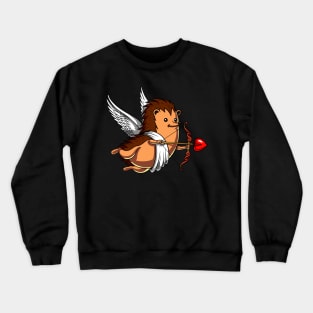 Cute Hedgehog Valentines Day Love Heart Crewneck Sweatshirt